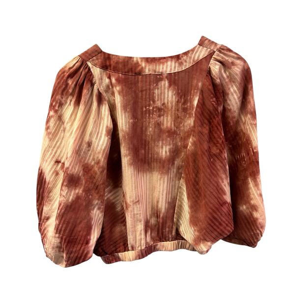 Storia Women’s Crop Tie Dye Top – Size Small‎ – Linen Blend - Picture 3 of 8